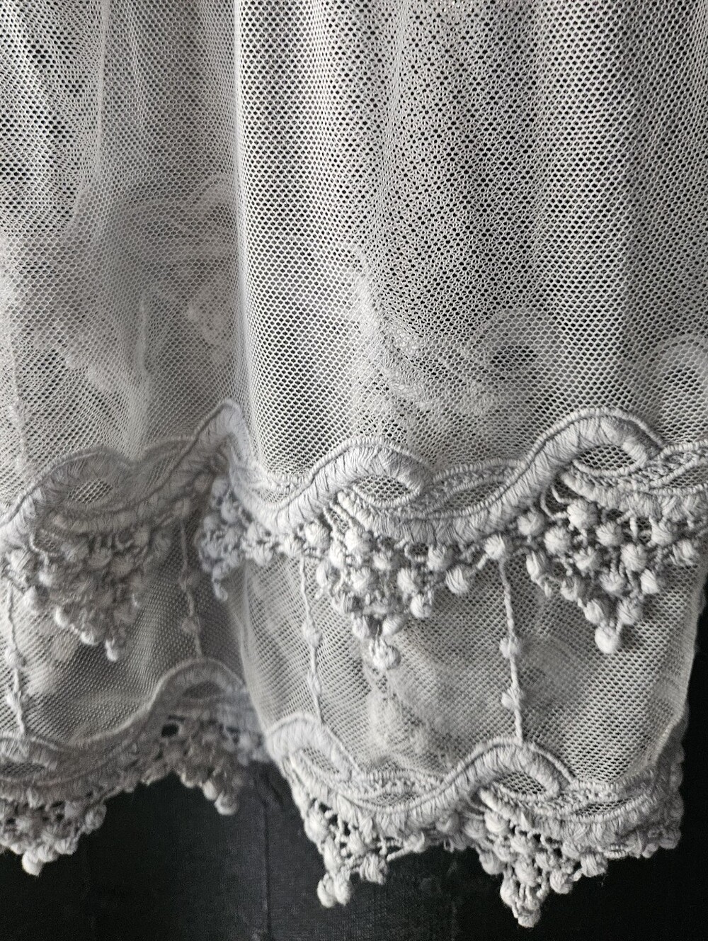 Young Threads NYC Boho Lace Mesh Mini Dress Grey M - Picture 7 of 8